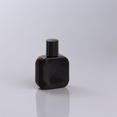 30ml wholesale fancy square shape black perfume bottle 