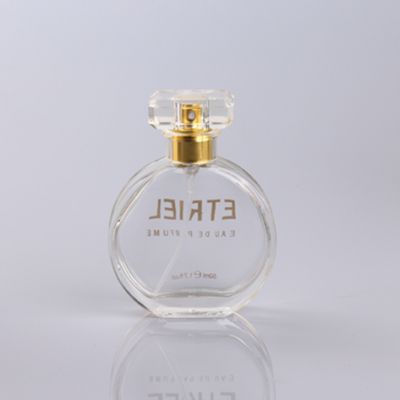 wholesale fancy round shape clear 50 ml perfume bottle 