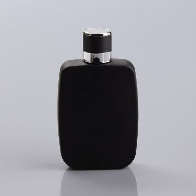 empty glass 100ml black frosted perfume bottle for perfume packaging