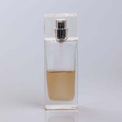 High quality unique slim glass perfume bottle for female 