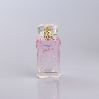 new 50ml beautiful girl glass pink perfume bottle 