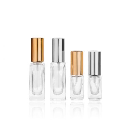 3ml 6ml 9ml square shape clear glass small perfume bottle