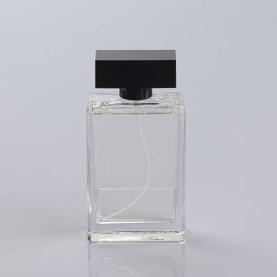 100ml square transparent perfume glass bottles for man 