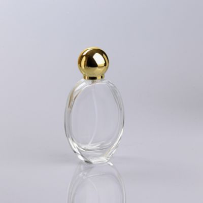 50ml round shape clear glass beautiful perfume bottles 