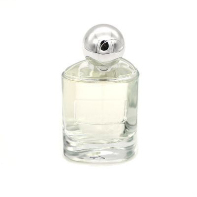 wholesale fancy 100ml luxury empty glass perfume bottles with sprayer and ball shape perfume lid 