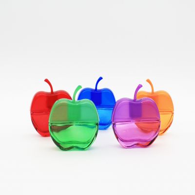 original fancy creative hot sale custom crimping apple shape 20ml glass perfume bottle