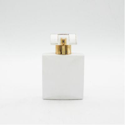 wholesale high quality surlyn cap crimp fancy empty white 50ml perfume glass bottle