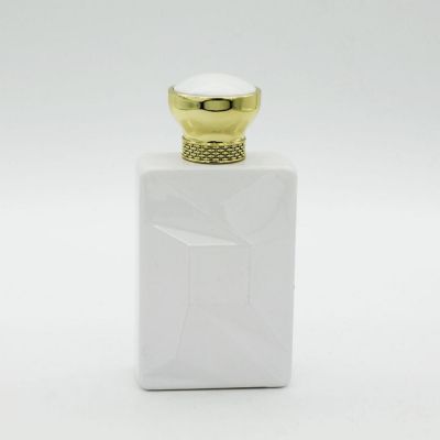 custom made white whole opaque coating personalized design 100ml glass perfume bottle