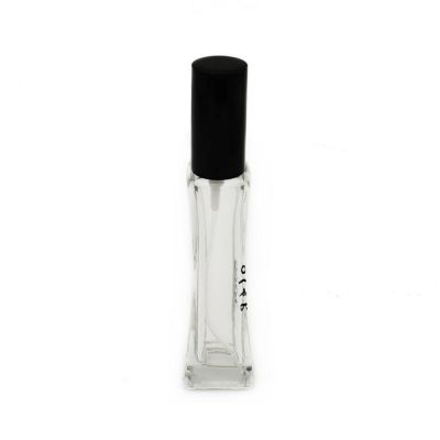 25ml clear small glass perfume bottle with plastic sprayer for perfume