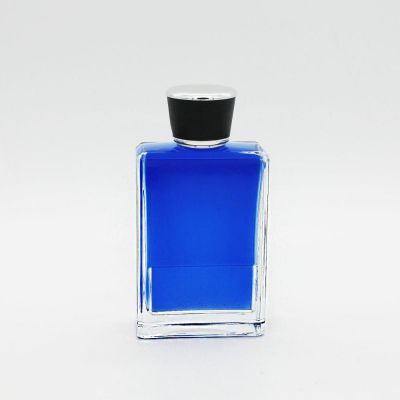 hot sale atomizer empty clear empty rectangle square 100ml glass spray perfume bottles
