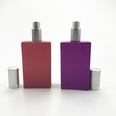 square shape color perfume bottle 100ml glass 