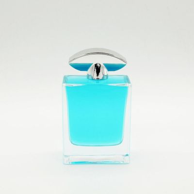 wholesale fancy high end rectangle square empty 100ml perfume glass bottle 