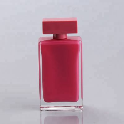 wholesale 100ml brand name empty fancy glass perfume bottles with plastic cap 