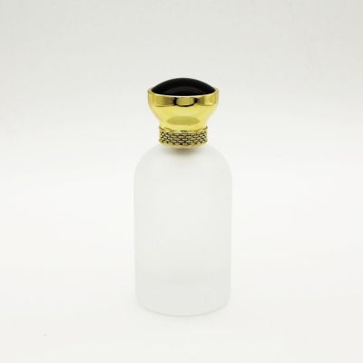 high quality clear empty frosted matte coating custom design 100ml glass perfume bottle