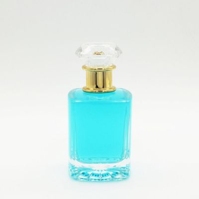 high end fragrance fancy creative square unique 100ml glass perfume bottle 