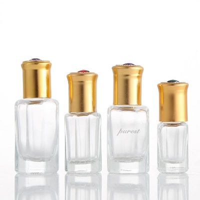 3ml 6ml 12ml octagon roll on perfume bottles 