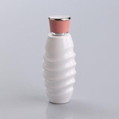 White UV Coating Spiral Shape Beauty Perfume Empty Bottle 