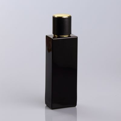 Market Oriented Supplier UV Coating Black Glass Perfume Bottles 
