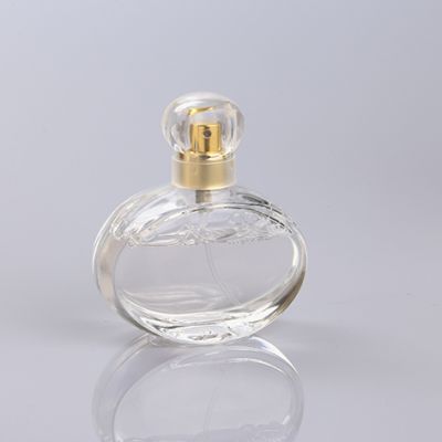 hot sale female clear glass perfume bottle 50ml 