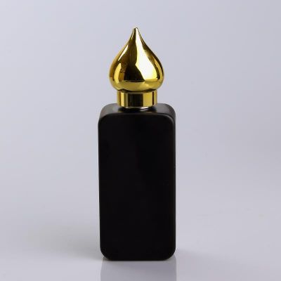 customizable high quality new creative spray 50ml empty glass black matte perfume bottle 