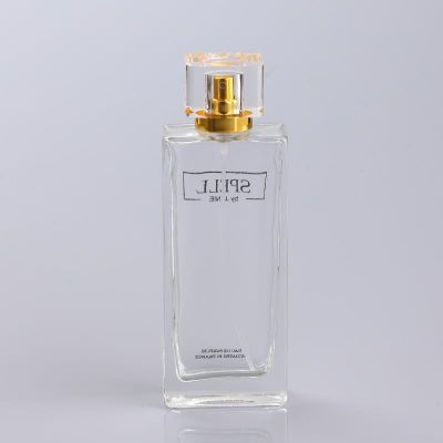 World Class Factory Decorative Screen Printing Transparent Empty Spray Glass Perfume Bottle 50ml