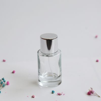 50ml cylinder transparent perfume glass bottle