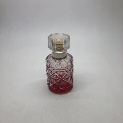 30ml Beautiful empty rectangular perfume glass bottles with crimp perfume bottle 
