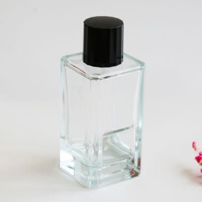 100ml rectangle transparent perfume glass bottle 