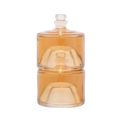 25cl round stacker bottle, glass overlap wine bottle 