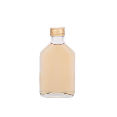 50ml mini flat square clear glass liquor bottles 