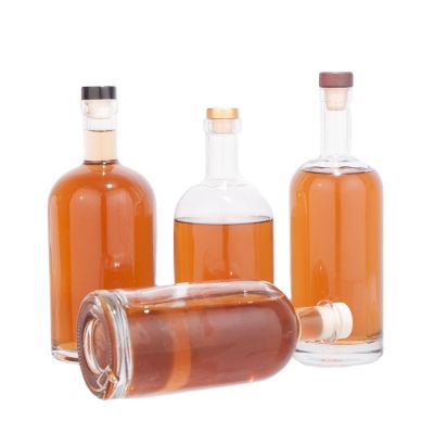 Hot sale 700ml/750ml round shape glass bottle for whisky 