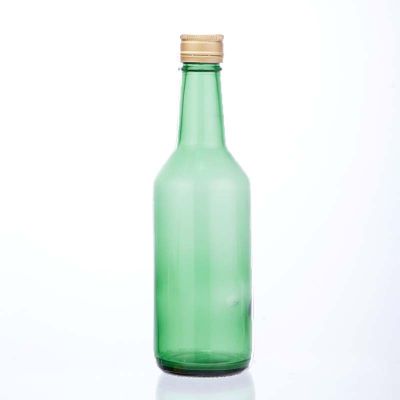 Wine glass bottle 355ml 12oz glass sake bottle green