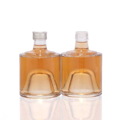 Wholesale 250ml fancy clear Stacked glass wine bottles 