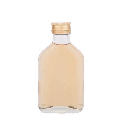 flat square shape 100ml cold brew coffee glass bottle with aluminum cap