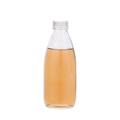 8oz clear glass mineral water bottles, 28mm aluminum tamper proof cap