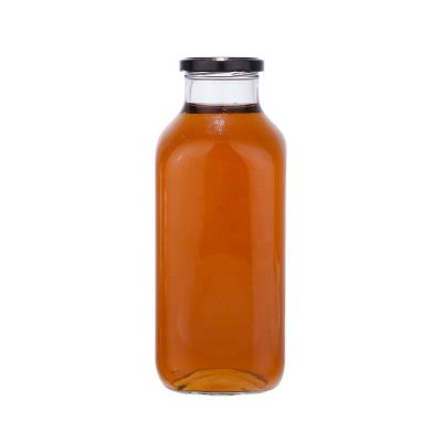 twist off lid 32oz 1000ml french square glass milk bottle 