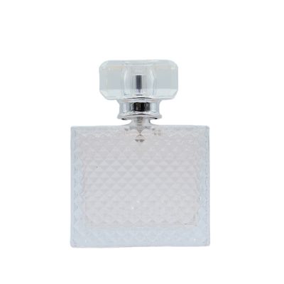 empty rectangular 2 oz glass vial with injection glass container with flip cap glass perfume bottle 