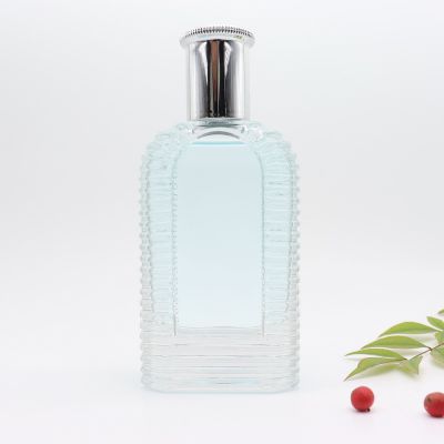 empty 2oz screen printing frost matte hot stamping rectangular perfume bottle custom 