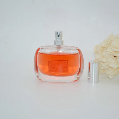 Round flat 55ml spray glass bottles for perfume
