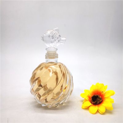 100ml 250ml Diffuser bottle big capacity pineapple shaped glass bottle for oil essential