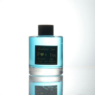 150ML Cylindrical Aroma Diffuser Bottle Transparent Aromatherapy Glass Bottle Indoor Fragrance Bottle