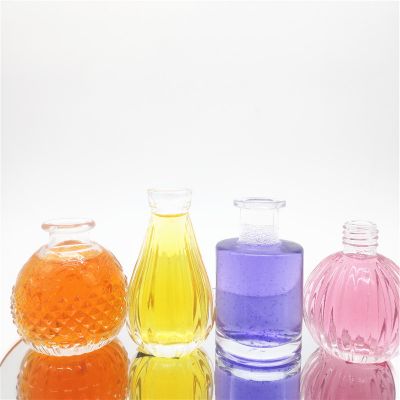 fancy 50ml round rectangle special pumpkin hexagonal diffuser glass bottle glass bottle 