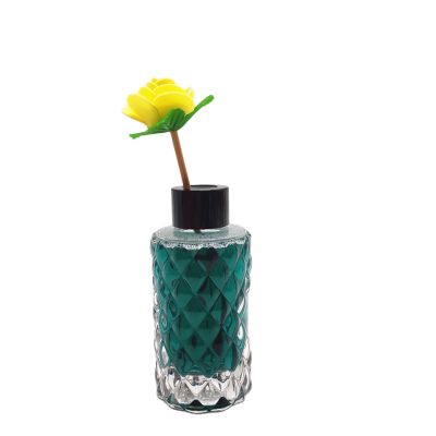 Custom empty 50ml 80ml 120ml 150ml reed diffuser glass bottle with screw lid