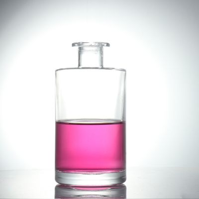 500ML High Capacity Cylindrical Transparent Aromatherapy Bottle Thick Bottom Glass Fragrance Bottle Indoor Rattan Aroma Bottle