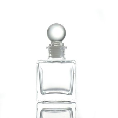 100ML Customized New Square Aromatherapy Bottle Thick Bottom Glass Fragrance Bottle Indoor Rattan Aroma Bottle