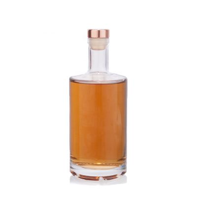 750ml flat shoulder glass bottle vodka 