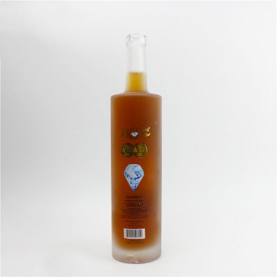 High quality silk print glass bottles empty 750ml glass wine bottle 