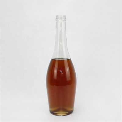 High bottleneck round 750ml glass wine bottle support customized 