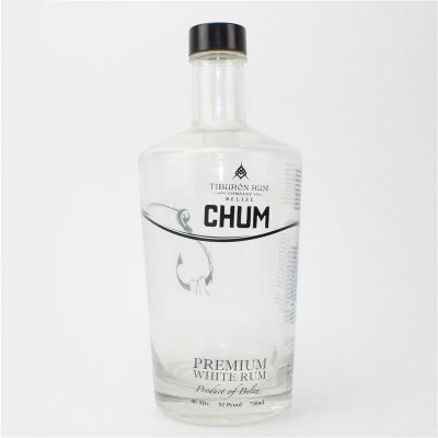 Simple Printing clear liquor glass bottle support deep processing 