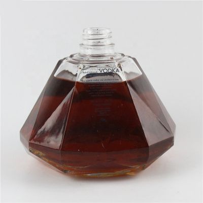 Unique shape vodka 700ml glass bottle 